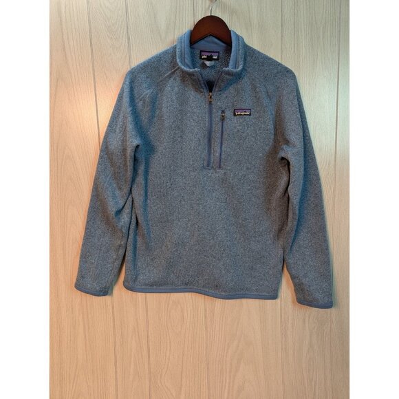 Patagonia Pullover Mens Medium Blue Fleece Better Sweater  Fleece 1/4 Zip - Picture 1 of 7
